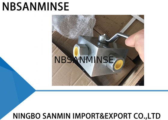 KHB4K Carbon Steel Ball Valve G Thread Empat Arah Kelautan Ball Valve Manual Power