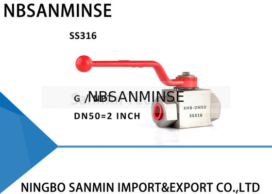 Stainless Steel Tekanan Tinggi Ball Valve Hidrolik KHB-G1 / 8 1/4 3/8 1/2 Desain Anti korosi SS304 SS316