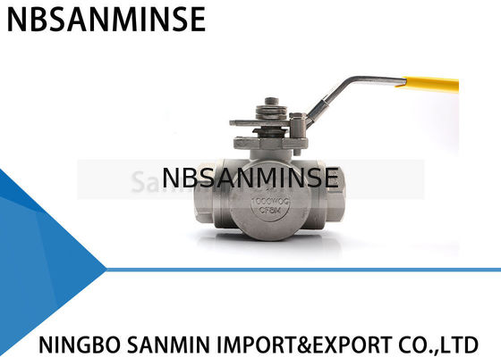 3 Way Hidrolik Tekanan Tinggi Ball Valve 1 inch 1000psi WOG CF8M3K-1 Stainless steel SS316 garis pipa minyak dan gas