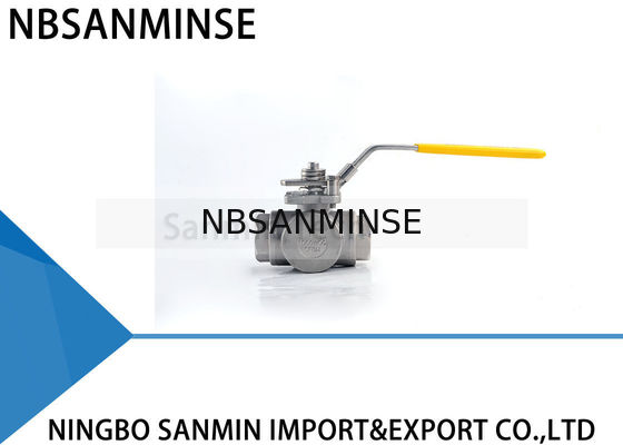 3 Way Hidrolik Tekanan Tinggi Ball Valve 1 inch 1000psi WOG CF8M3K-1 Stainless steel SS316 garis pipa minyak dan gas
