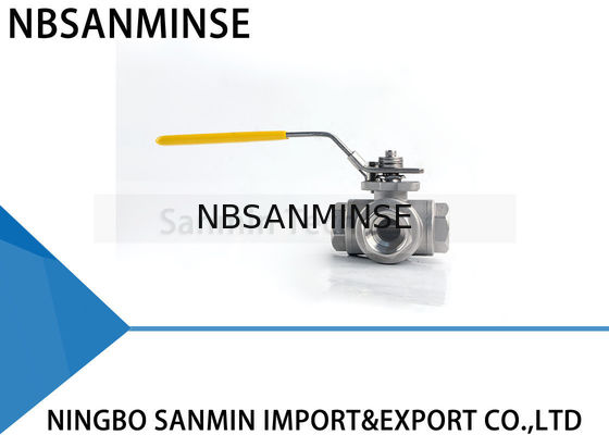 3 Way Hidrolik Tekanan Tinggi Ball Valve 1 inch 1000psi WOG CF8M3K-1 Stainless steel SS316 garis pipa minyak dan gas