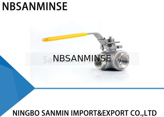 3 Way Hidrolik Tekanan Tinggi Ball Valve 1 inch 1000psi WOG CF8M3K-1 Stainless steel SS316 garis pipa minyak dan gas