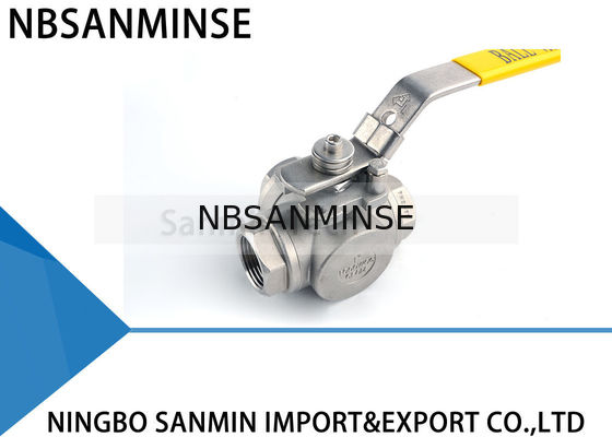 3 Way Hidrolik Tekanan Tinggi Ball Valve 1 inch 1000psi WOG CF8M3K-1 Stainless steel SS316 garis pipa minyak dan gas