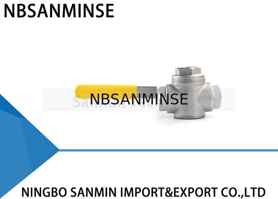3 Way Hidrolik Tekanan Tinggi Ball Valve 1 inch 1000psi WOG CF8M3K-1 Stainless steel SS316 garis pipa minyak dan gas