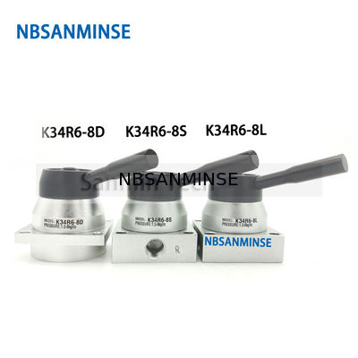 NBSANMINSE K34R6 G1 / 4 "Tangan Beralih Katup Gambar Katup Mekanik Panduan Pneumatik Katup G 1/4 Thread