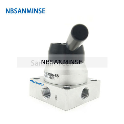 NBSANMINSE K34R6 G1 / 4 "Tangan Beralih Katup Gambar Katup Mekanik Panduan Pneumatik Katup G 1/4 Thread
