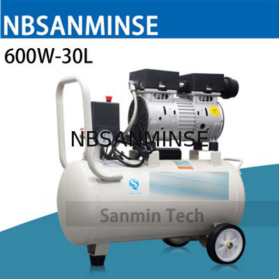 600W - 30L Kompresor Udara Mini Oilless Tekanan Tinggi Desain Bisu Kayu Bekerja Aplikasi Rumah AC220V Kualitas Tinggi