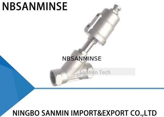 Angle Seat Valve Pneumatic Piston Air Valve 2 Way Stainless Steel Valve Untuk Mesin Pengisian Gas Minyak Udara Nitrogen