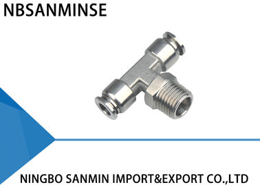 SSB Tee Air / Fitting Selang Hidrolik Untuk Layanan Makanan / Industri Kimia
