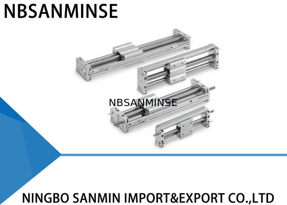 Silinder tanpa batang berpasangan magnetik Pneumatic Cylinder Slide dengan kualitas tinggi