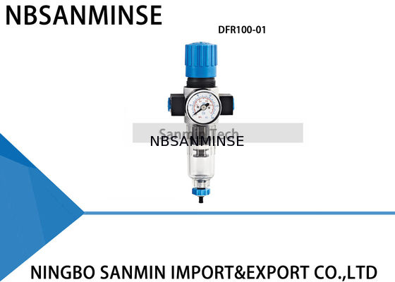 Biru Hitam Pneumatic Filter Regulator Lubricator Peralatan Sumber Udara