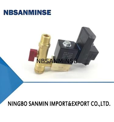 SR-G-15 4Mpa G 1/2 Solenoid Tekanan Tinggi Untuk katup pembuangan elektronik Kompresor udara katup Kuningan Solenoid Drainer NBSANMINSE